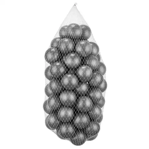 Set 50 de bile plastic Gri 7x7 cm Lichidare de stoc