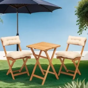 Plată securizată Set masa si scaune de gradina (3 piese) My001A Crem 50x72x50 cm