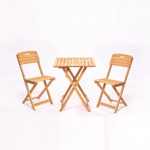 Retur gratuit Set masa si scaune de gradina (3 piese) My003 Maro 80x72x60 cm