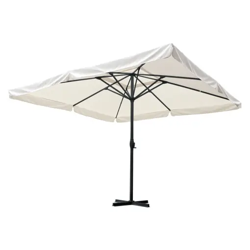 Umbrela de gradina, Model Shoreline, culoare bej, aluminiu si textil, 4x4x2.9m cm Preț mic