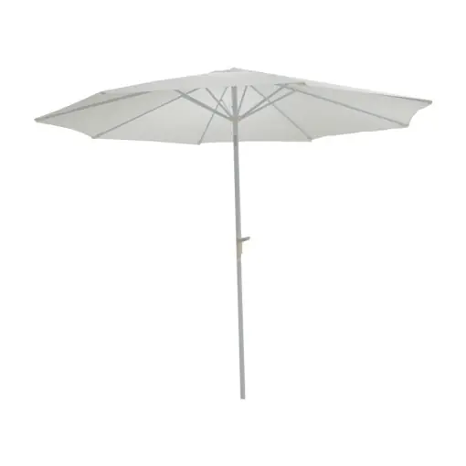 Comandă acum Umbrela de gradina, Model Frow, culoare alb si bej, aluminiu si textil, D300 cm