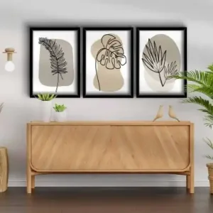 Tablou, 3 bucati Irezia Aurora Bej 38x53 cm Ofertă de sezon