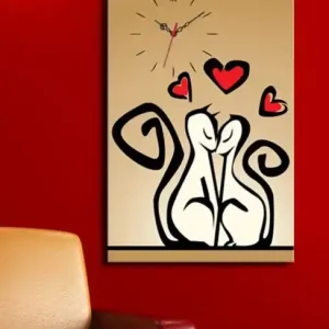 Ceas de perete decorativ din pânză 5070CS Multicolor 45x70 cm Preț redus