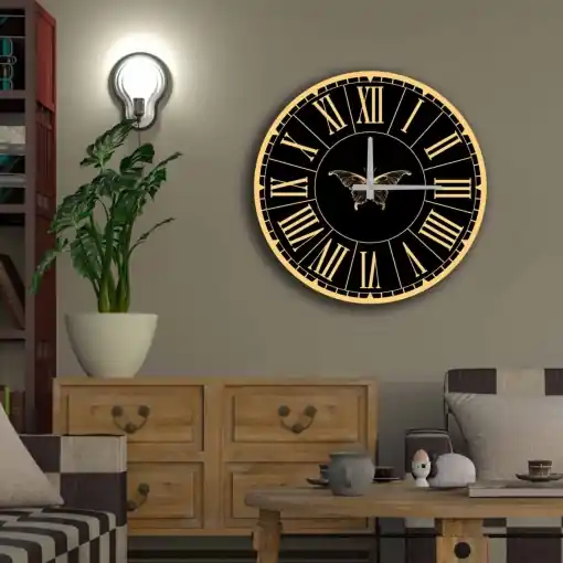 Promoție Ceas de perete din MDF 5050MS Multicolor 50x50x5mm