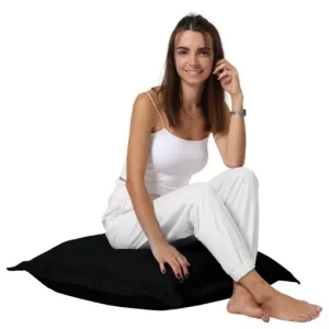 Perna de exterior Cushion Negru 70x70x15 cm Cumpărături sigure