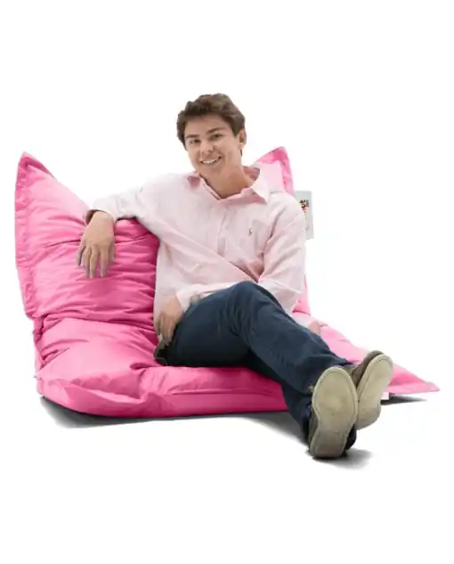 Fotoliu puf de gradina Cushion Roz 100x100x20 cm Expediere rapidă