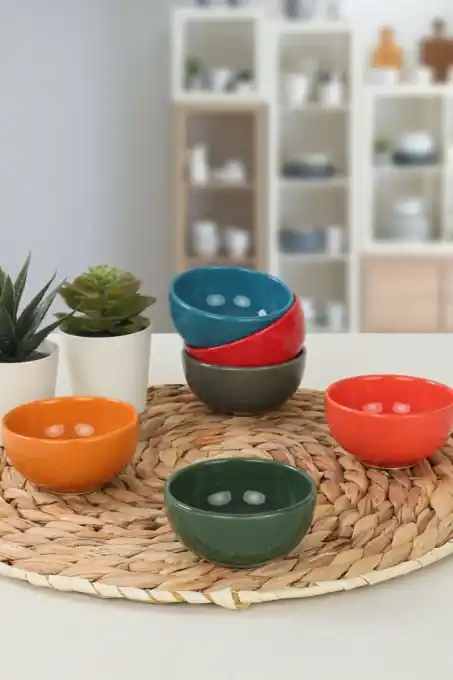 Discount Set boluri ceramice, 6 bucati Roma Ceador Multicolor 8x8x8 cm