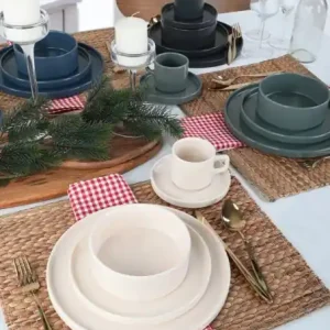 Set veselă din ceramică, 20 bucati Ceram Spectra Multicolor 27x27x2 cm Ofertă exclusivă