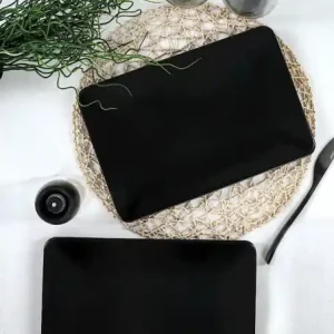 Reducere specială Set platouri, 2 bucati Suite Camellia Negru 31x21 cm
