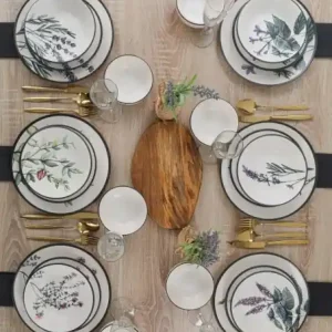 Set veselă din ceramică, 24 bucati Sidonia Springs Alb Reduceri