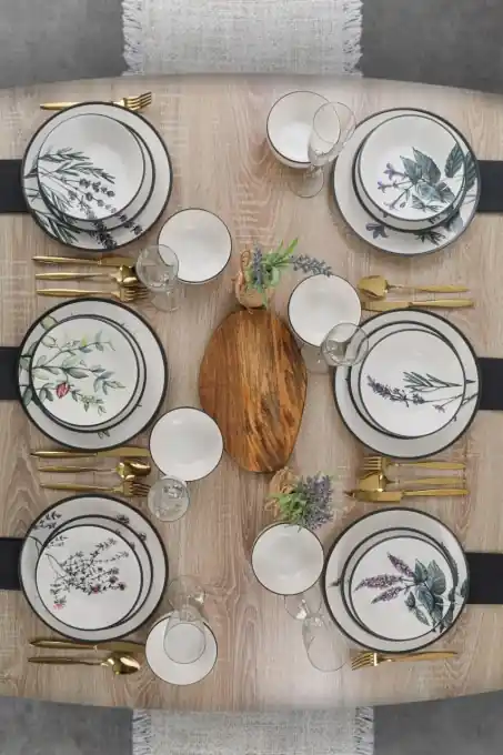 Set veselă din ceramică, 24 bucati Sidonia Springs Alb Reduceri