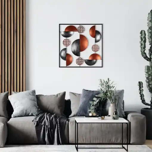 Super ofertă Tablou metalic Aurora Multicolor 55x55 cm