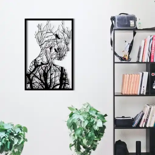 Cumpără online Tablou metalic Arakan Negru 42x62 cm