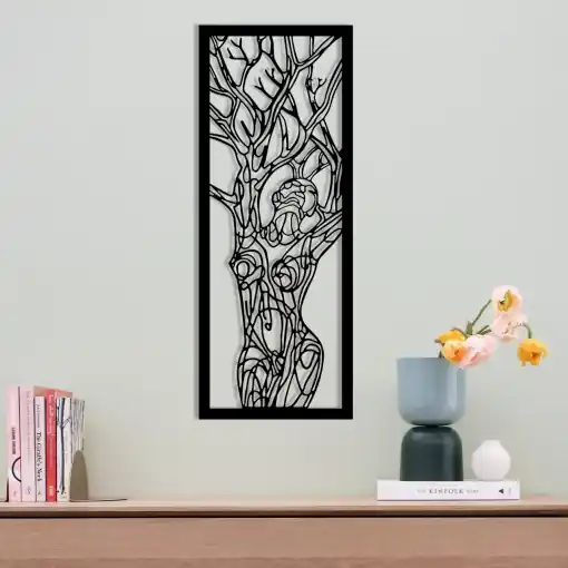 Tablou metalic Vuslat Negru 20x51 cm Disponibil imediat