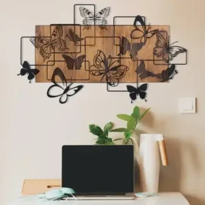 Livrare expres Tablou din lemn si metal Legendary Negru 73x42.5 cm