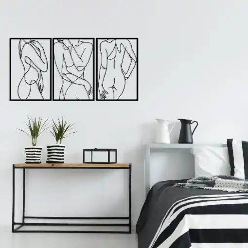 Super ofertă Tablou metalic Sexy Negru 103x50 cm