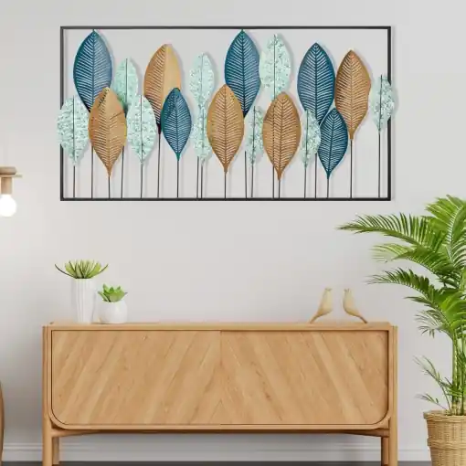 Cumpărături sigure Tablou metalic Bilge Multicolor 115x3x60 cm