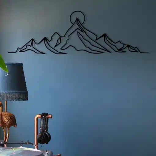 Comandă acum Tablou metalic Everest Negru 119.5x37 cm