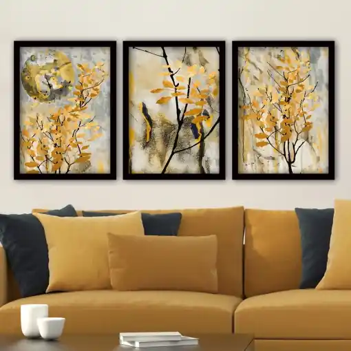 Mai ieftin Tablou, 3 bucati 3SC132 Multicolor 35x45 cm