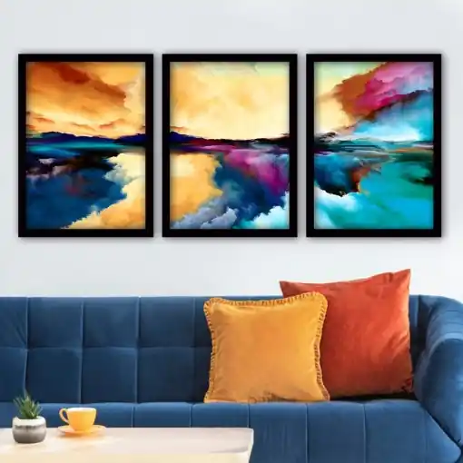 Cel mai vândut Tablou, 3 bucati 3SC33 Multicolor 35x45 cm