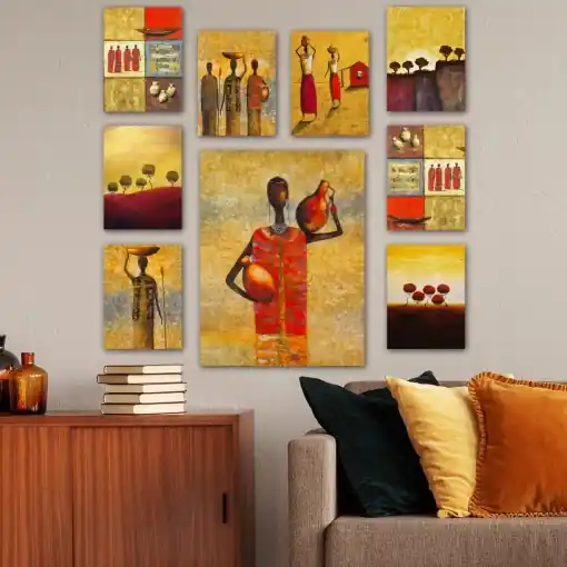 Tablou, 9 bucati 9MDF10YS Multicolor 30x40 cm Preferatul clienților