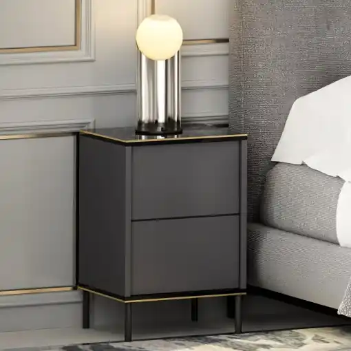 Noptiera Imaj Antracit 40x60x35 cm Expediere rapidă