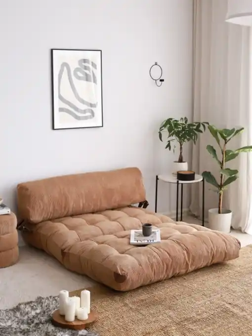 Ultima șansă Canapea extensibilă cu 2 locuri Fold Maro 120x79x75 cm