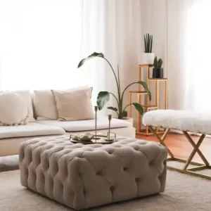 Livrare rapidă Taburet Chester Crem 80x40x80 cm
