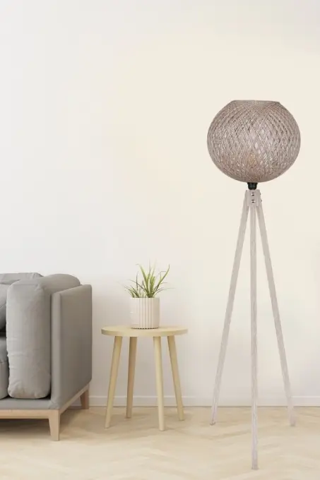 Lampadar 194 Crem 34x38x120 cm Preț promoțional