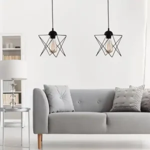 Lustra 205 Negru 18x21x60 cm Livrare expres