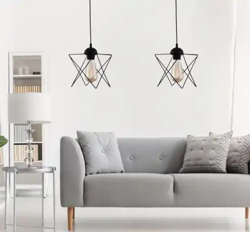 Lustra 205 Negru 18x21x60 cm Livrare expres