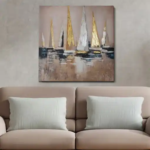 Cumpărături sigure Tablou în ulei OPG45372 Multicolor 70x70x3 cm