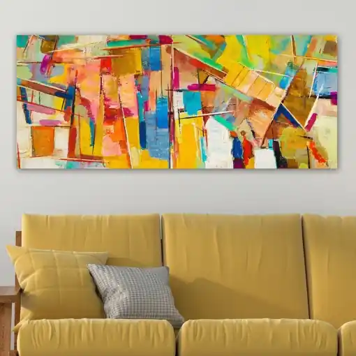 Tablou Siena Sunset Multicolor 50x120 cm Livrare expres
