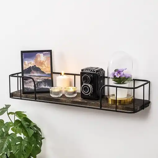 Cumpără online Raft Syringa Negru 60x10x15 cm