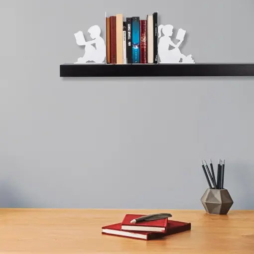 Super ofertă Raft de perete din metal Kitap Alb 40.5x14x22 cm