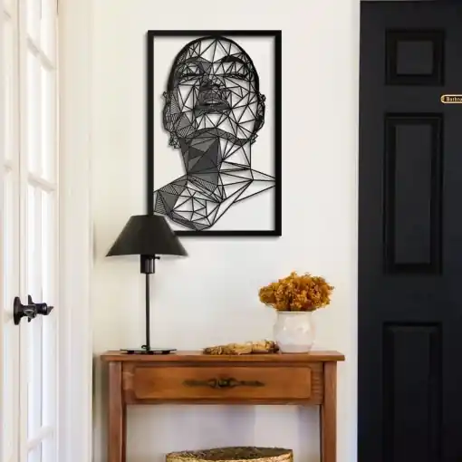 Tablou metalic Antonietta Negru 45x70 cm Doar azi