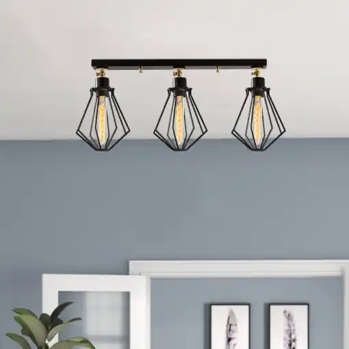 Lustra Oylat Negru 70x18x29 cm Cumpără acum