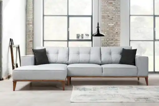Retur gratuit Coltar extensibil Montana Gri deschis 288x160x85 cm
