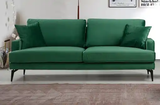 Preț promoțional Canapea 3 locuri Papira Verde 205x90x88 cm