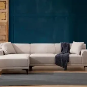Colțar Petra Alb 145x250x69 cm Livrare rapidă