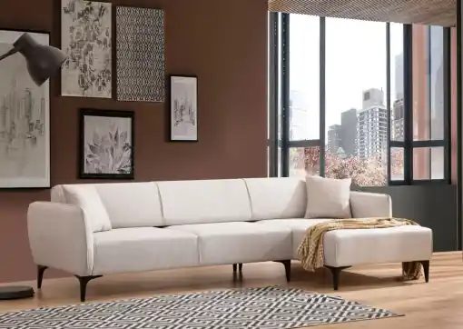 Ultima șansă Colțar dreapta Belissimo Bej 270x140x67 cm