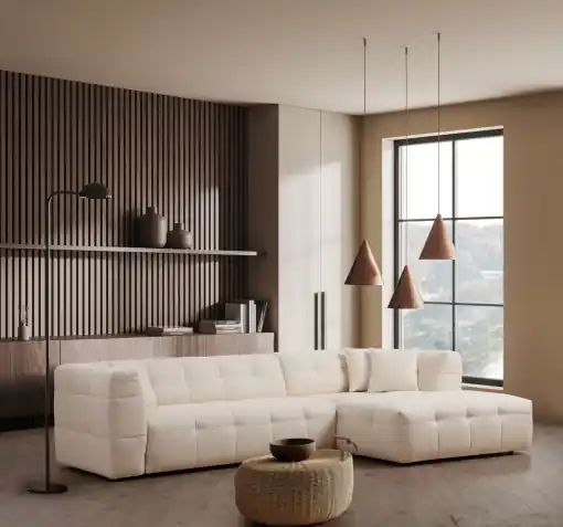 Popular Colțar modular dreapta Cady Bej 300x150x72 cm