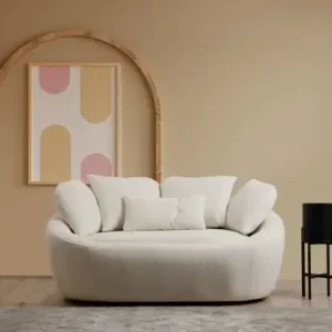Vezi acum Canapea 2 locuri Midye Crem 155x120x67 cm