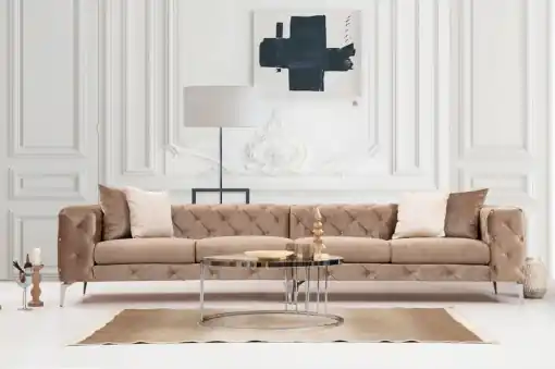 Preferatul clienților Canapea 4 locuri Como Crem 344x90x72 cm