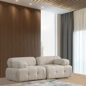 Cumpără online Canapea 2 locuri Doblo Crem 210x105x80 cm