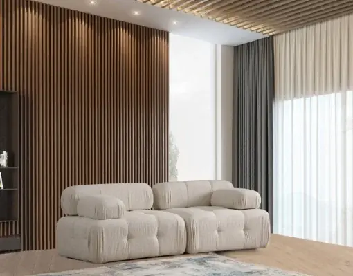 Cumpără online Canapea 2 locuri Doblo Crem 210x105x80 cm
