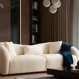 Canapea 3 locuri Venedik Crem 236x76x91 cm Preț mic