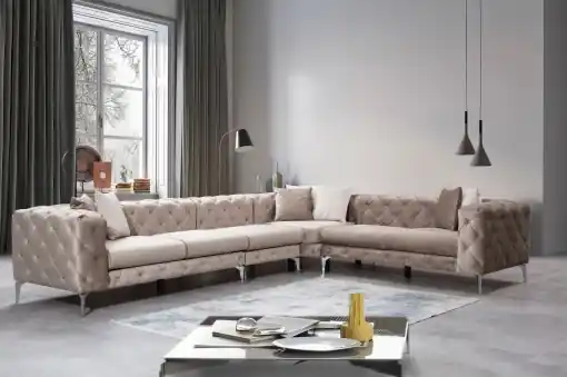 Colțar dreapta Como Bej 310x73x270 cm Cumpără online