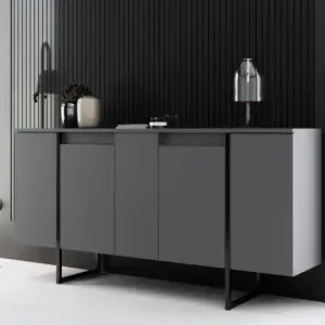 Preț redus Comoda Model Luxe, Antracit/Negru, 160x35x80 cm