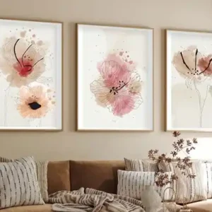 Tablou, 3 bucati Huhu205 Multicolor 50x70 cm Retur ușor